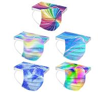 50 Pièces Enfant Masque Tissu Non-tissé 3 Plis Protection Faciale Jetable Antipoussière Doux Respirant Haute Qualité Plein Air Hommes Et Femmes Mignonne Impression Bandeaux (B-7)