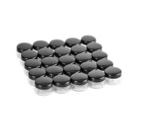 50 Pièces/Ensemble 5g Transparent En Plastique Rechargeable Onguent Bouteilles Vides Pot Cosmétique Pots Avec Couvercle Noir Ombre À Paupières Visage Crème Conteneur