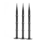 50 pièces/Ensemble Film à Ongles au Sol piquets de Jardin Fixes Film de Serre prévention des Mauvaises Herbes Tissu de Sol Parasol Filet à Mouches piquets Fixes en Plastique(12cm)