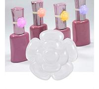 50 Pièces/Ensemble Tableau de Couleurs pour Gel à Ongles Anneau Fleur Papillon Outil de Manucure pour Nail Art Affichage des Couleurs Fleurs Transparentes