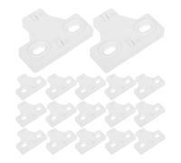 50 Pièces Entretoise de Charnière Hydraulique Blanc en Plastique | Montage sans Outil, Réduit Bruit et Contact Métal, la Cuisine Salle de Bain, pour Courbe Large et Moyenne
