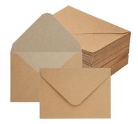 50 Pièces Enveloppe Kraft DIN B6 17.6x12.5 cm, Enveloppes en Papier Kraft 130 g/m², Enveloppe Faire Part Mariage, Enveloppe Vintage, pour Carte de Vœux, Carton D’Invitation, Carte D'anniversaire