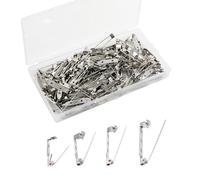 50 pièces épingles de sécurité en argent fermoir de verrouillage arrière broche de tonalité de verrouillage pour badge bricolage artisanat, fabrication de bijoux, tissu à coudre(20mm)