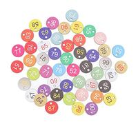 50 Pièces Étiquettes Numériques de 1.4 Pouces, Étiquette D'identification de Marquage en Plastique Abs, Étiquettes Rondes avec Trous de 5.5mm pour L'apiculture, La Gestion Du (51-100)
