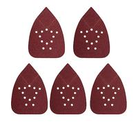 50 Pièces Feuilles Abrasives Papier Abrasif de Ponçage, Papier Abrasif Triangulaire 135 x 95 mm, 12 Trous, Grain 60/80/120/180/220, pour le du Bois, le Métal, le Polissage, le Ponçage