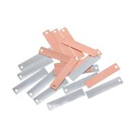 50 Pièces Feuilles D’électrode pour Batterie Fruit, Cuivre | Prêtes à L’emploi, sans Soudure ni Assemblage, Conductivité Stable, pour Cours de Physique et Galvanoplastie