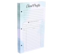 50 Pièces Fiches de Profil Client Papier Vert à Lot Pratique