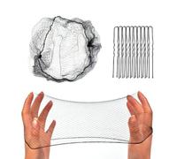 50 Pièces Filets de Chignon Invisibles avec 40 Pièces en U-Forme Cheveux Épingles pour Ballet Danseuse Infirmière Hôtesse de l'air (noir)