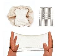 50 Pièces Filets de Chignon Invisibles avec 40 Pièces en U-Forme Cheveux Épingles pour Ballet Danseuse Infirmière Hôtesse de l'air (brun)