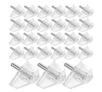 50 Pièces Goupilles de Support D’étagère en PVC et Acier | Installation Facile, Usage Polyvalent, Soutien Solide, pour Projet DIY et Bureau, Remplacement pour Bois