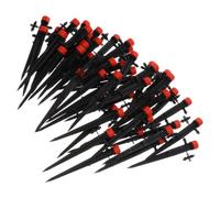 50 Pièces Goutteur D'irrigation Réglable à 8 Trous | Plastique Rouge, Jet 360 Degrés sans Angle Mort, Compatible Tubes 4 Mm/7 MM ou 3 Mm/5 MM
