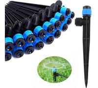 50 Pièces Goutteur Irrigation Réglable, 360 Degrés Micro Asperseur Goutte à Goutte, pour tuyaux de 1/4", Émetteur d'irrigation Goutte à Goutte, pour Les Jardins, Cour