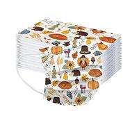 50 pièces Imprimé en Dentelle Adulte Masque Jetable (3 Couches), Anti-Poussière Respirable Earloop Bouche Masque De Visage, Le Masque De Bon Confort Masque Halloween Écharpe bandana (#29)