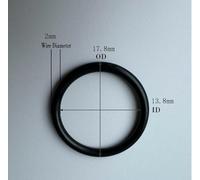 50 Pièces Joints toriques en caoutchouc nitrile, Fil Diamètre 2 mm, ID 13.8 mm, OD 17.8 mm, Joint torique rond
