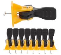 50 Pièces Kit de Nivellement pour Carrelage, Jaunes, Aiguille | Pose au Sol et Murale, Précis 2mm, Plastique et Acier, Accessoire pour Carreaux Céramiques
