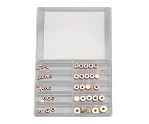 50 Pièces Kit de Remplacement de Couronnes de Montre en Métal, Couronnes Étanches Haute Dureté avec 10 Tailles de 3.0 mm à 8.0 mm, Ensemble de Pièces Détachées Assorties pour Répar (Or Rose)