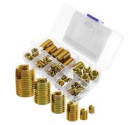 50 Pièces Kit D'inserts de Réparation Filetés | Design Fendu Auto Taraudant, Assortiment de Manchons à Vis, Outil Simple pour Restaurer les Filetages Intérieurs