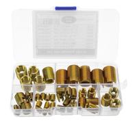 50 Pièces Kit D'inserts Filetés Auto Taraudeurs M3 | Conception Fendue, Réparation de Filetage, Outils Métriques, Finition Or, Lot Complet pour Atelier
