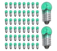 50 Pièces Kit Scientifique D’ampoules Vertes 2,5 V à Vis | Verre et Métal, Éclairage Clair pour Apprentissage, Projets DIY et Essais Scolaires, Format Boîte