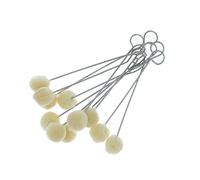 50 pièces Laine Daubers Boule Brosse Cuir Dye Dauber Applicateur de teinture avec poignée en métal pour DIY Artisanat projets