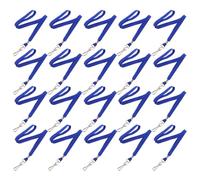 50 Pièces Lanière Porte-carte D'identité Plate en Polyester Bleue | Conception sans Utilisation des Mains Pratique, Sangle Confortable en Nylon, Adaptée pour Clés USB et Badges Nominatifs