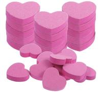 50 Pièces Lime à Ongles Éponge Double Face de Cœur pour Manucure | Surface Abrasive Fine, Lavable et Réutilisable, Adaptée aux Ongles Artificiels, Préparation Vernis, Pédicure