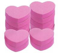 50 Pièces Lime à Ongles Éponge en Cœur, Double Face pour Manucure et | Surface Abrasive Fine et Lavable, Format Compact Rose, Adaptée aux Ongles Acryliques ou Faux Ongles Press-on