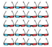 50 Pièces Lunettes Anaglyphes 3D en Carton Noir | Cadre Noir en Papier, Effet 3d Net, Format Compact et Léger, pour Expositions et Voyage