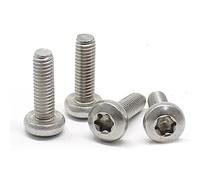 50 pièces M1.6 M2 M2.5 304 en acier inoxydable 304 tête ronde vis antivol tête cylindrique * x3x4x5x6x8x10 (couleur : M1.6 * 4)