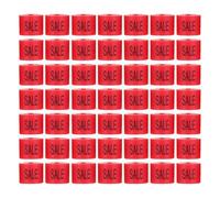 50 Pièces Marqueurs de Taille de Cintres en Plastique Rouge | Code Couleur pour Vêtements, Améliore L’organisation, Repérage Rapide des Tailles, Usage Boutique et Commerce