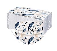 50 Pièces Masque Facial Adulte Protection jetable de la Bouche et du Nez avec Motif Papillon Imprimé Bandana Masque 3 Plis Contre la poussière Foulards en Tissu Multifonctionnel Foulards (#25)