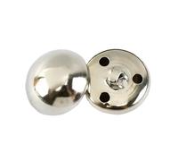 50 pièces Meetee 15-25mm bouton rond en métal boutons à tige de champignon rétro boucle laiton vêtements accessoires couture(Silver,25mm)