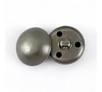 50 pièces Meetee 15-25mm bouton rond en métal boutons à tige de champignon rétro boucle laiton vêtements accessoires couture(Black,15mm)