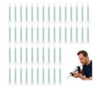 50 Pièces Mélangeurs Statiques pour Colle 2K, Buses de Mélange Époxy, Tube Mélangeur Résine Colle Deux Composants pour AB Colles, Pointe Mélange en Résine Plastique, Buse Bi Composant