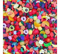 50 pièces mignon slime charmes ensemble mixte résine Flatback faisant des fournitures pour bricolage artisanat fabrication et ornement Scrapbooking perles assorties bonbons fruits gâteau ornement
