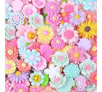 50 pièces mignon slime charmes ensemble mixte résine Flatback faisant des fournitures pour bricolage artisanat fabrication et ornement Scrapbooking perles assorties bonbons fruits gâteau ornement