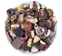 50 pièces mignon slime charmes ensemble mixte résine Flatback faisant des fournitures pour bricolage artisanat fabrication et ornement Scrapbooking perles assorties bonbons fruits gâteau ornement