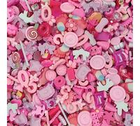 50 pièces mignon slime charmes ensemble mixte résine Flatback faisant des fournitures pour bricolage artisanat fabrication et ornement Scrapbooking perles assorties bonbons fruits gâteau ornement