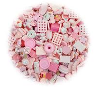 50 pièces mignon slime charmes ensemble mixte résine Flatback faisant des fournitures pour bricolage artisanat fabrication et ornement Scrapbooking perles assorties bonbons fruits gâteau ornement