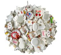 50 pièces mignon slime charmes ensemble mixte résine Flatback faisant des fournitures pour bricolage artisanat fabrication et ornement Scrapbooking perles assorties bonbons fruits gâteau ornement