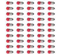 50 Pièces Mini Ampoules 5v à Vis, en Métal et Verre, Rouge | Boîte Incluse, Indicateur Visuel pour Circuits, Usage en Labo de Physique, Panneaux et Socles