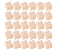 50 Pièces Mini Cubes de Bois Beige en Massif, Surface Peignable | Blocs Compacts au Toucher , Usage Créatif et Scolaire, Finition Brute, pour Ateliers et Calcul