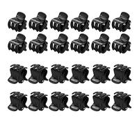50 Pièces Mini Pinces à Cheveux,Petites Pinces à Cheveux Antidérapantes en Plastique Mini Pinces à Griffes de Cheveux,Griffes à Cheveux En Acrylique Forte Tenue Pour Filles Et Femmes(Noir)
