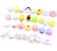 50 pièces Mini Stress Relief Squeeze Jouet Coloré Haute Résistance Soft Zapping Sensoriel Jouet Animal
