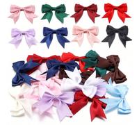 50 pièces Nœuds de ruban - Décoration d'invitation faite main - Ruban satin pour emballage cadeau - Multicolore - Sans plumes - Fournitures d'arts, d'artisanat et de couture - Nœuds pour emballage cad