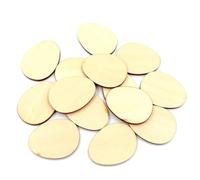 50 Pièces Objets en Bois D'œuf 50mm, Décor Peint DIY | Bois Brut Couleur Khaki, pour Camps et Décorations de Noël, Peut être Suspendu aux Murs