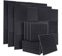 50 PièCes Panneaux Insonorisants en Mousse InsonoriséE Acoustique D'Isolation Phonique Cale pour Murs de Studio Plafond, 1X12