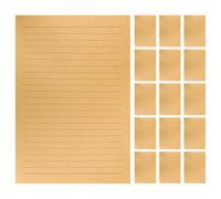 50 Pièces Papier à Lettres Kraft Vintage Ligné Rétro | Usage Polyvalent pour Poèmes et Invitations, Format Khaki, Aspect Nostalgique, pour Croquis