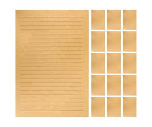 50 Pièces Papier à Lettres Kraft Vintage Ligné Rétro | Usage Polyvalent pour Poèmes et Invitations, Format Khaki, Aspect Nostalgique, pour Croquis