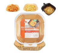 50 Pièces Papier cuisson air fryer,16-20cm Papier Cuisson Paper Liner,pour 2-5 litres Philips Premium XXL,Tefal ActiFry Genius XL etc